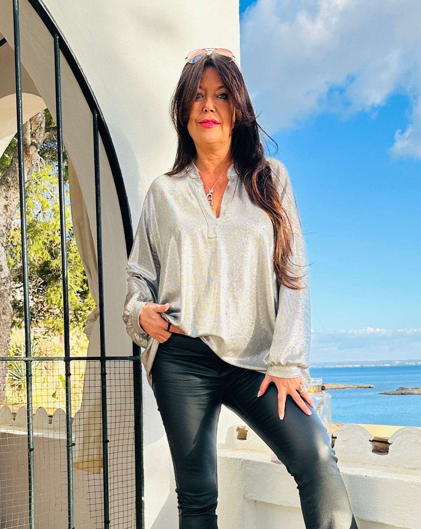 BLUSA EVY PLATA