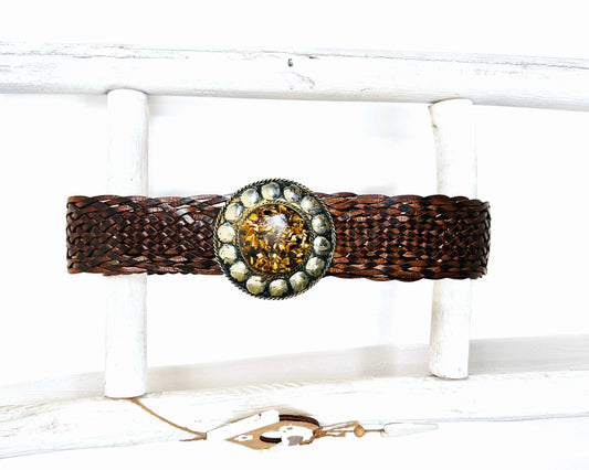 CINTURÓN CUERO TRENZADO