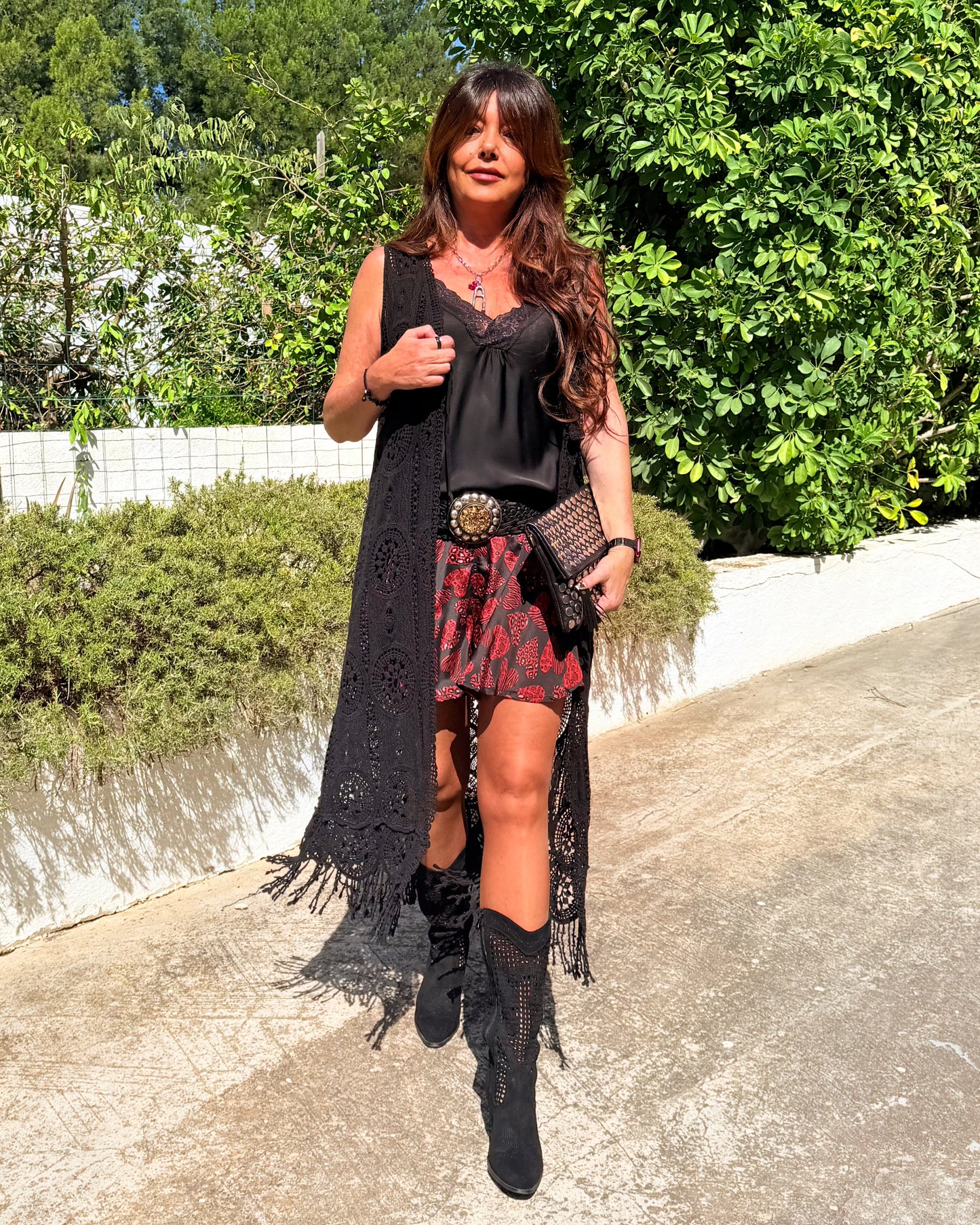 KIMONO CROCHET BLACK