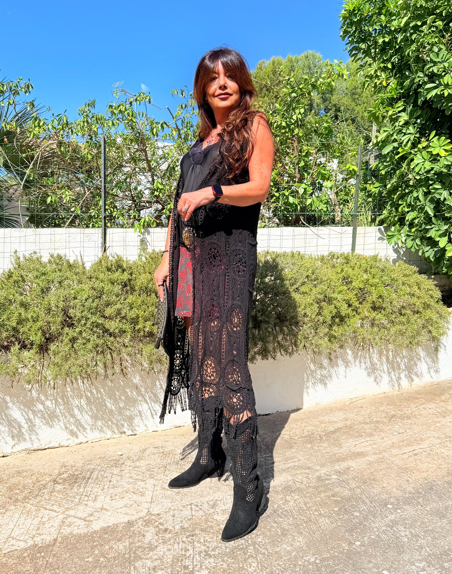 KIMONO CROCHET BLACK