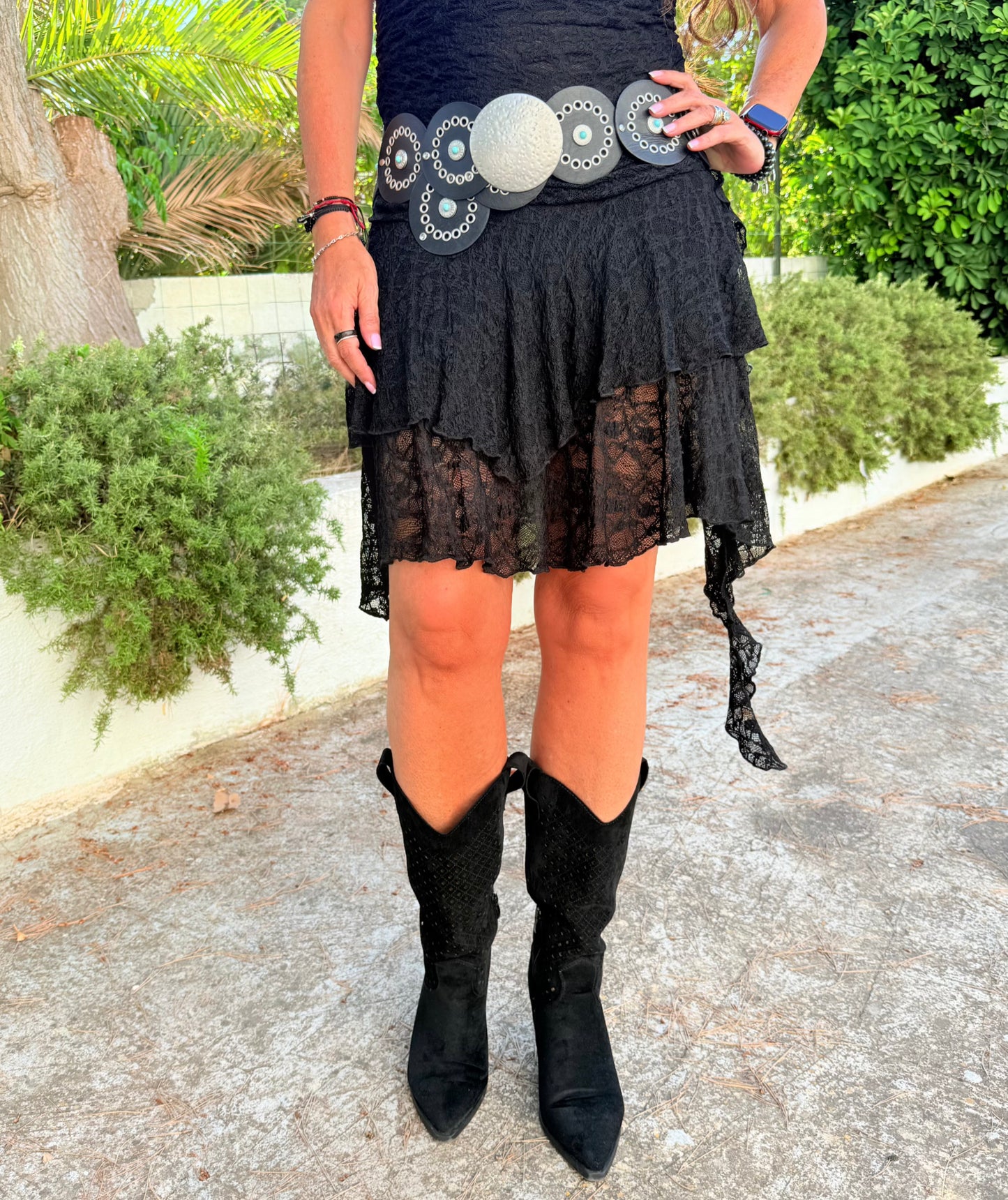 Gonna-pantalone in pizzo Dayca