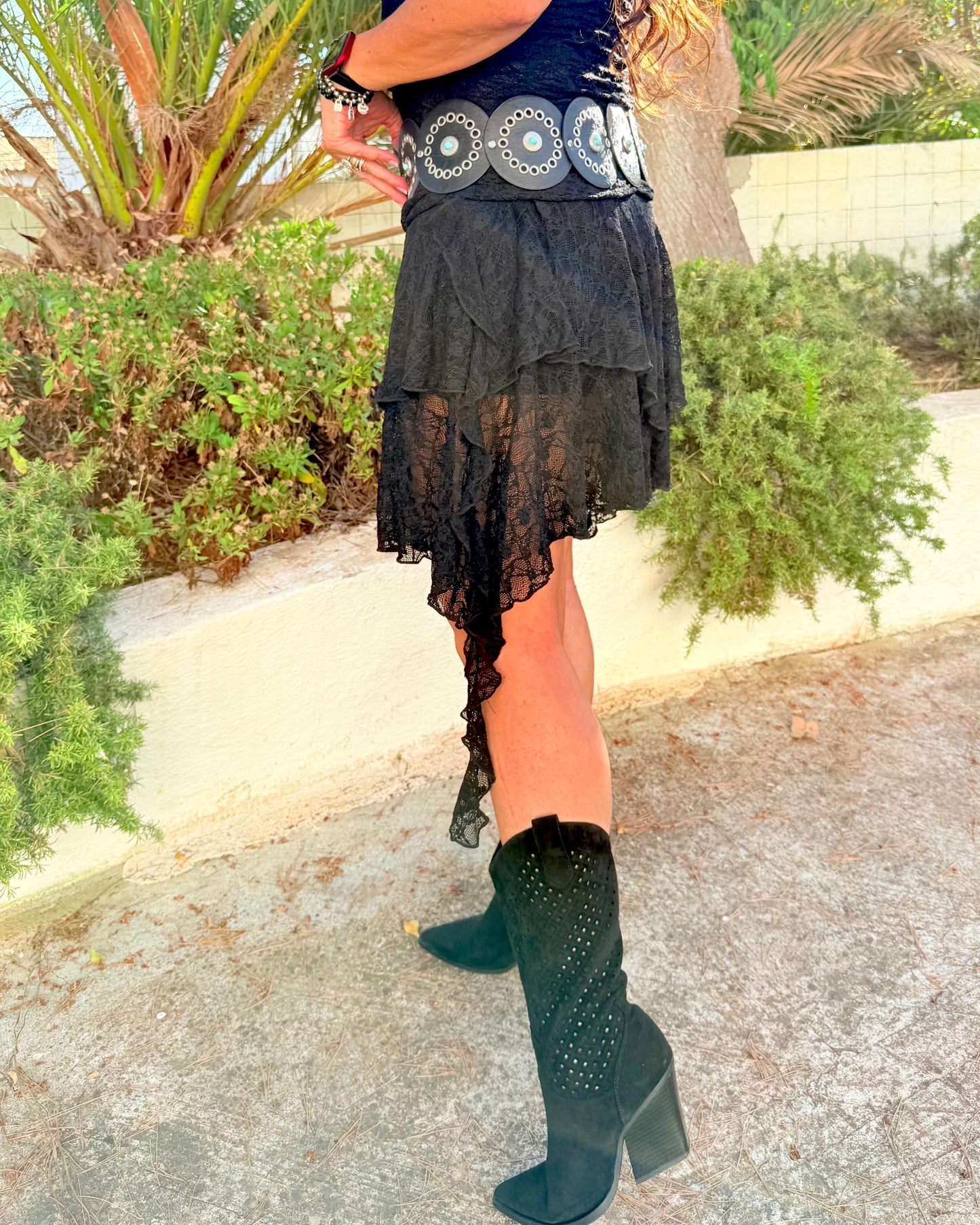 Gonna-pantalone in pizzo Dayca